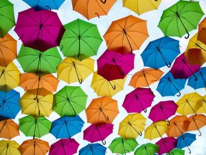 Besondere Regenschirme kaufen, bunte Regenschirme
