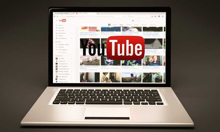 laptop with youtube open
